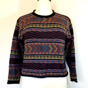 Peruvian Connection alpaca crewneck knitted pullover sz L.